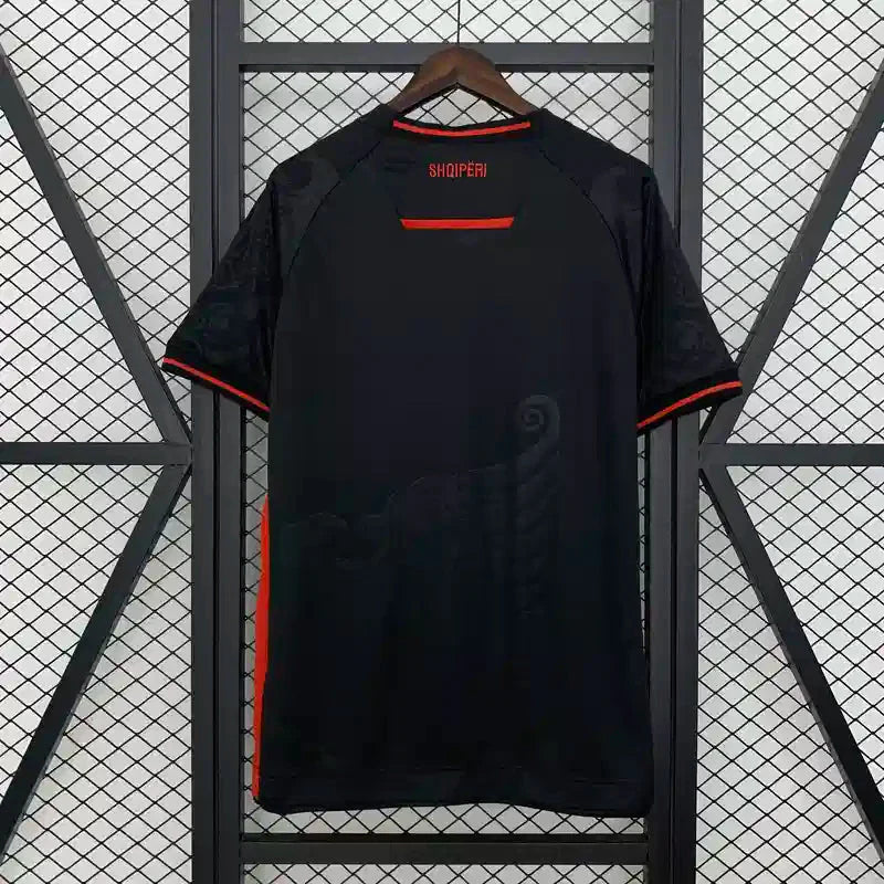Maillot Albanie deuxième extérieur "Noir" 2025/2026 YamaKits Foot
