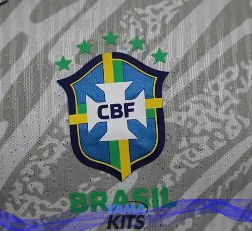 Maillot Brésil Gardien « Gris » 2024/2025 Version Player - YamaKits