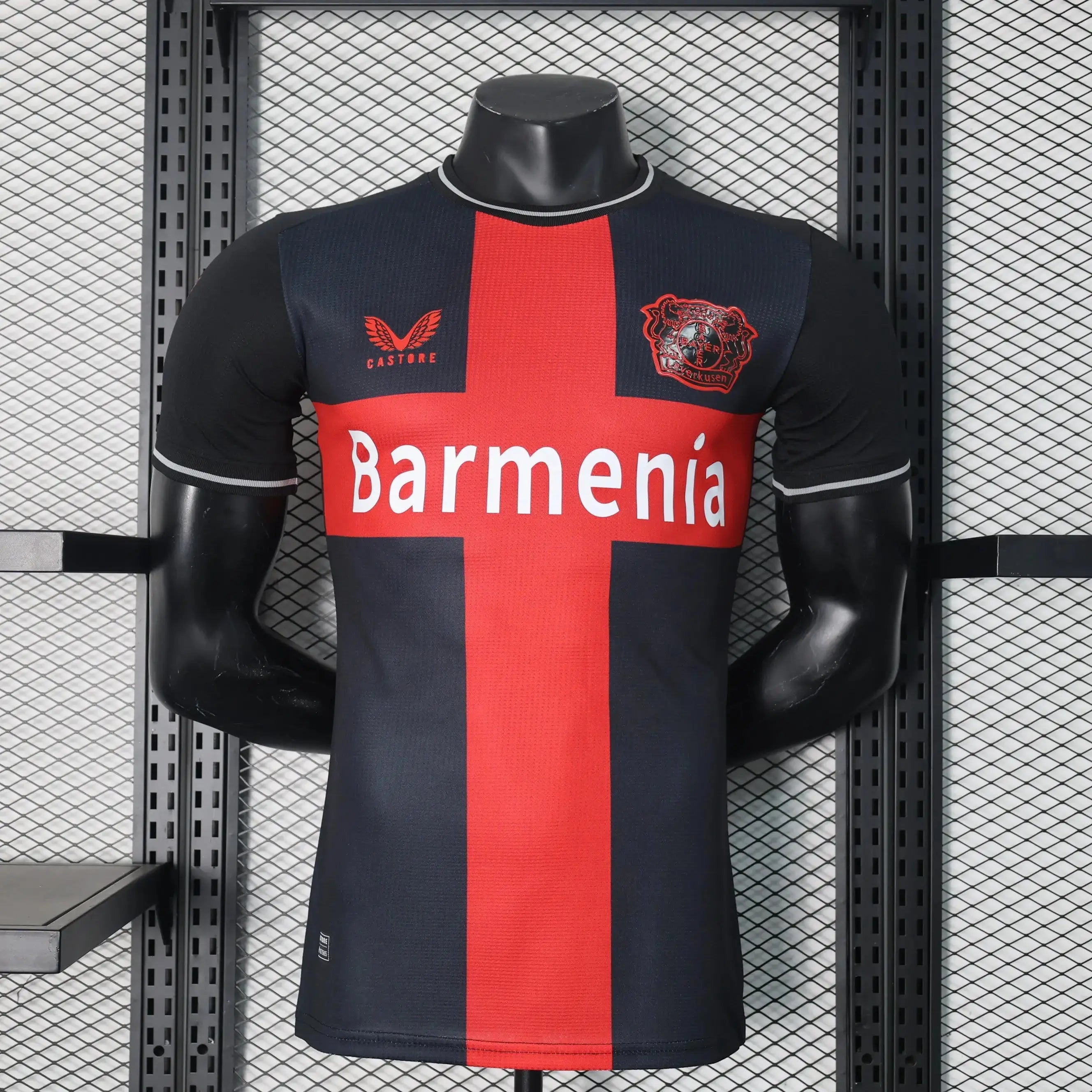 MAILLOT BAYER LEVERKUSEN DOMICILE 2023/2024 Version Player YamaKits Foot