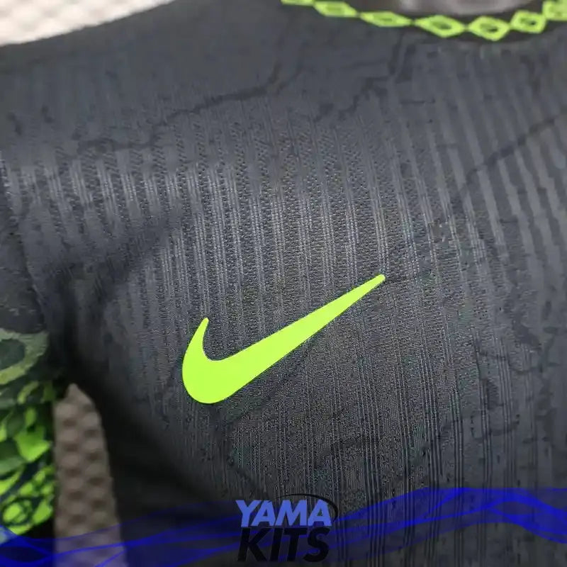 MAILLOT BRESIL CONCEPT "vert, flammes" 2025/2026 Version Player YamaKits Foot