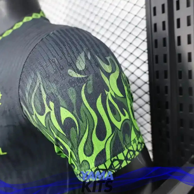 MAILLOT BRESIL CONCEPT "vert, flammes" 2025/2026 Version Player YamaKits Foot