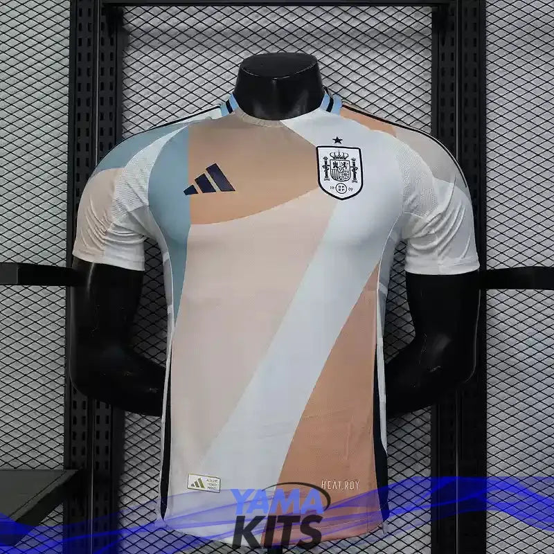MAILLOT ESPAGNE EXTÉRIEUR "BEIGE, BLEU, ROSE" 2025/2026 Version Player YamaKits Foot