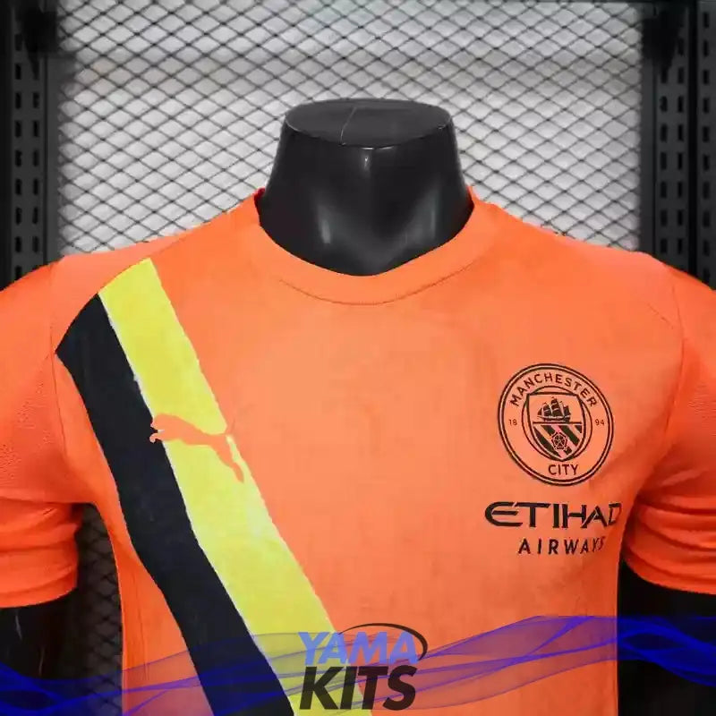 MAILLOT MANCHESTER CITY EXTERIEUR "Orange" 2025/2026 Version Player YamaKits Foot