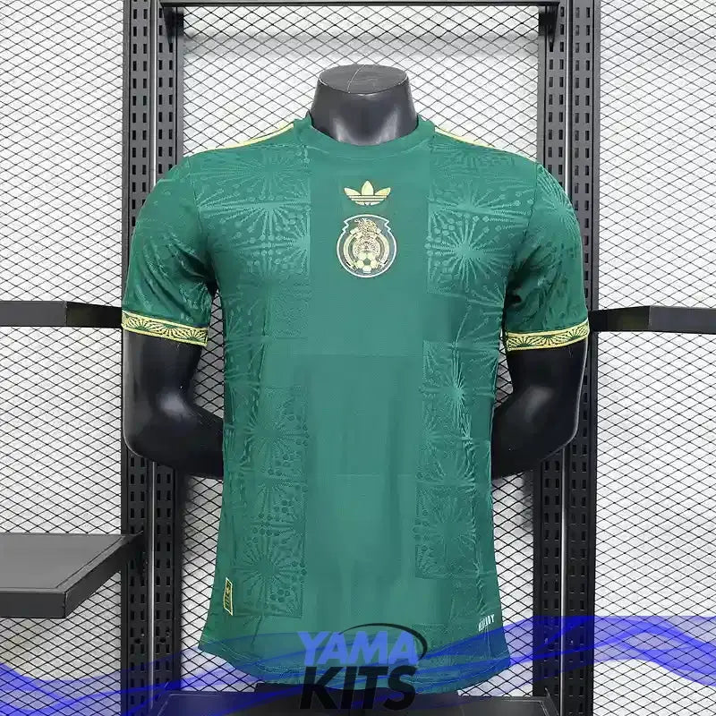 MAILLOT MEXIQUE CONCEPT "Gold, Vert" 2025/2026 Version Player YamaKits Foot