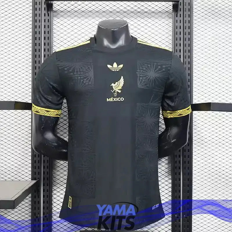 MAILLOT MEXIQUE "Gold, Noir" 2025/2206 Version Player YamaKits Foot