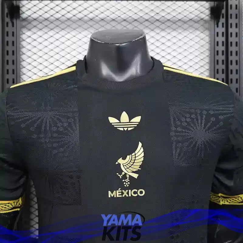 MAILLOT MEXIQUE "Gold, Noir" 2025/2206 Version Player YamaKits Foot