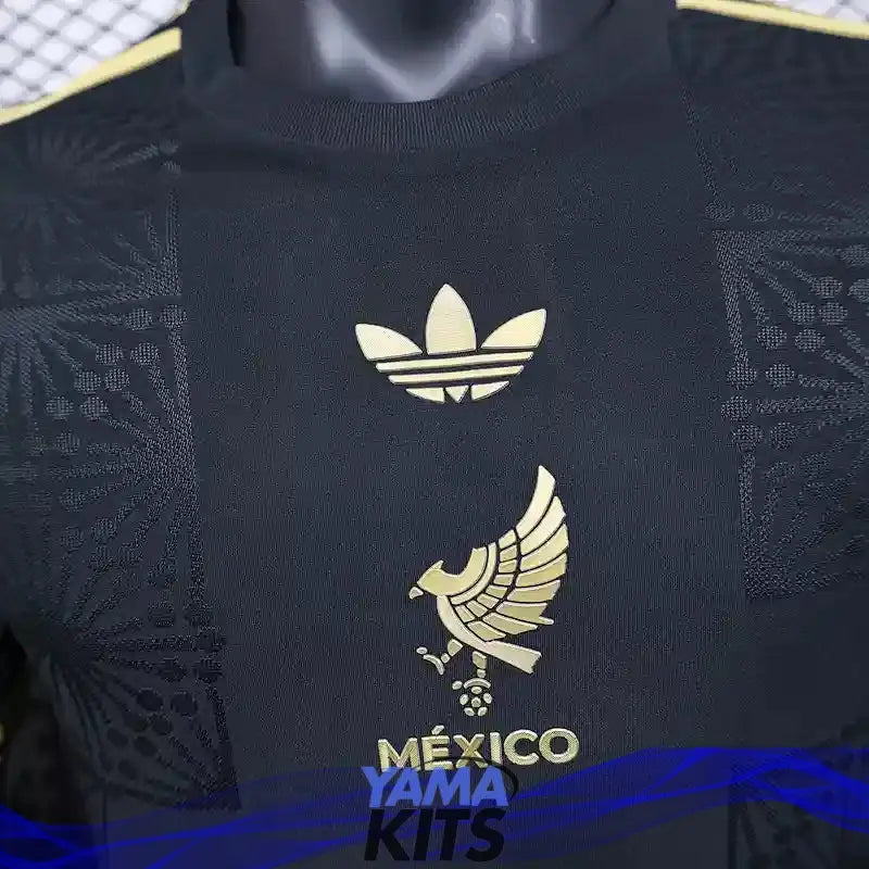 MAILLOT MEXIQUE "Gold, Noir" 2025/2206 Version Player YamaKits Foot