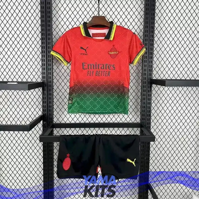 Maillot Ac Milan OFF-WHITE "rouge" 2025/2026 YamaKits Foot