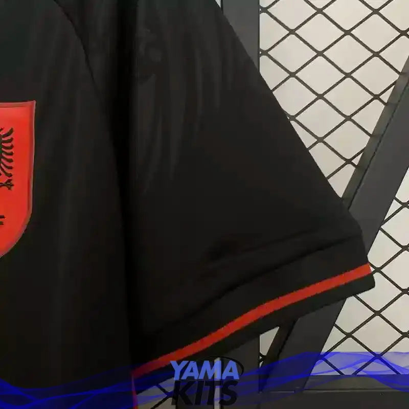 Maillot Albanie deuxième extérieur "Noir" 2025/2026 YamaKits Foot