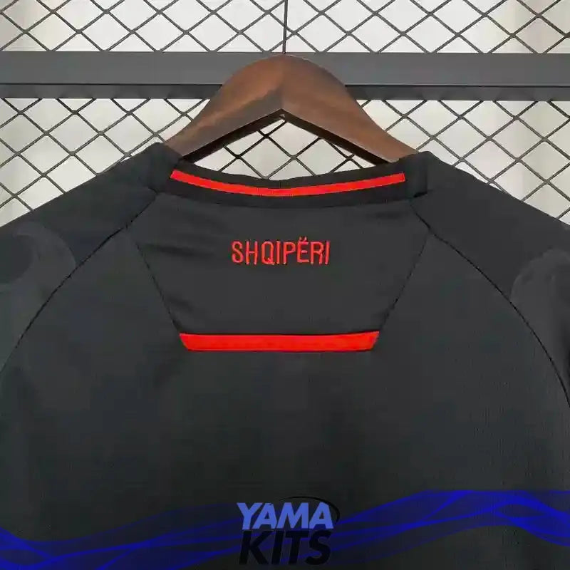Maillot Albanie deuxième extérieur "Noir" 2025/2026 YamaKits Foot