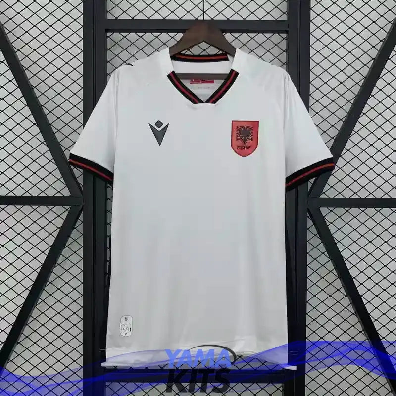 Maillot Albanie extérieur "Blanc" 2025/2026 YamaKits Foot