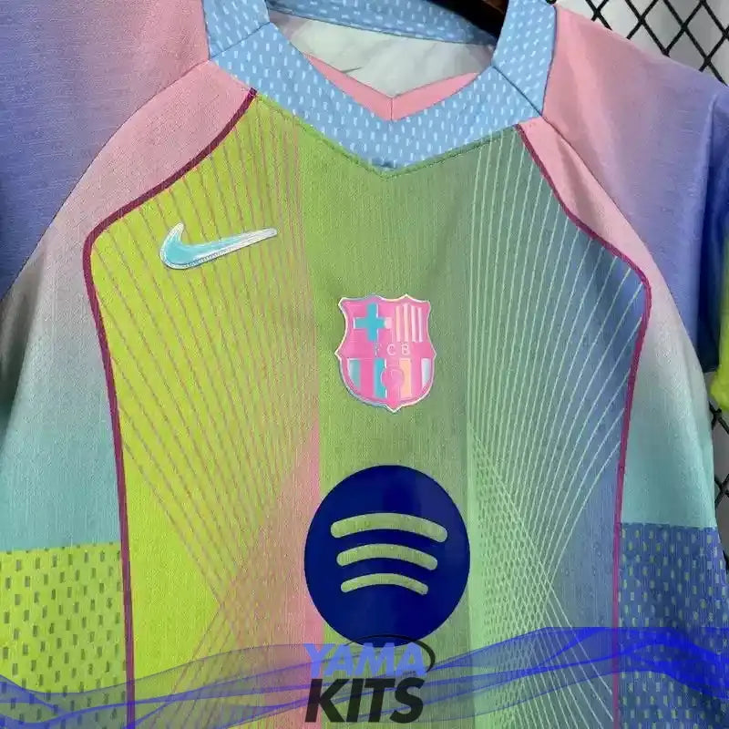 Maillot Barcelone enfant concept "jaune,rose" 2025/2026 YamaKits Foot