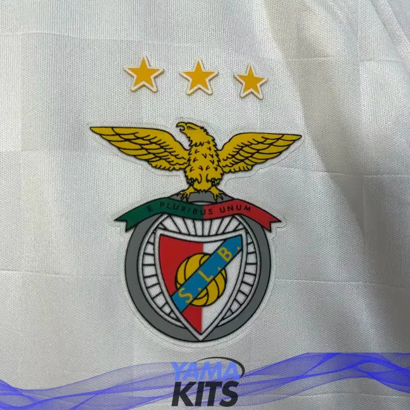 Maillot Benfica enfant extérieur deuxième "Blanc, rouge" 2025/2026 YamaKits Foot