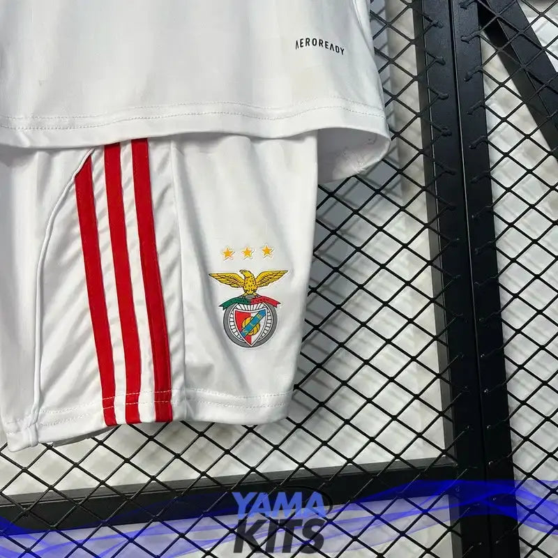 Maillot Benfica enfant extérieur deuxième "Blanc, rouge" 2025/2026 YamaKits Foot