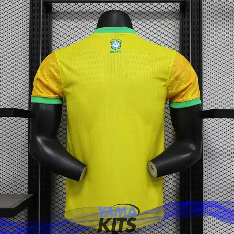 Maillot Brésil Concept jaune "Christ rédempteur" 2025/2025 Version Player YamaKits Foot