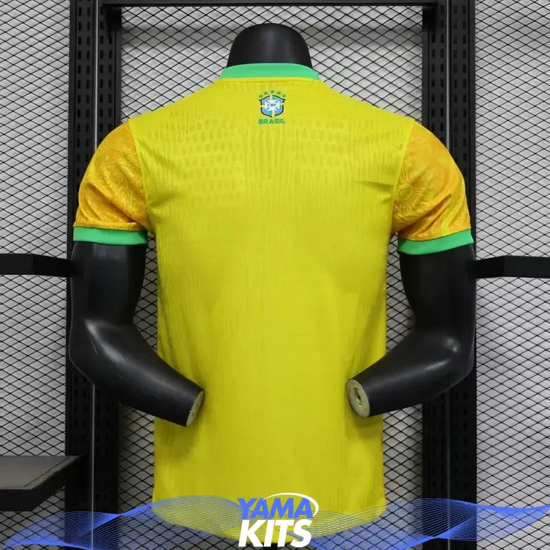 Maillot Brésil Concept jaune "Christ rédempteur" 2025/2025 Version Player YamaKits Foot