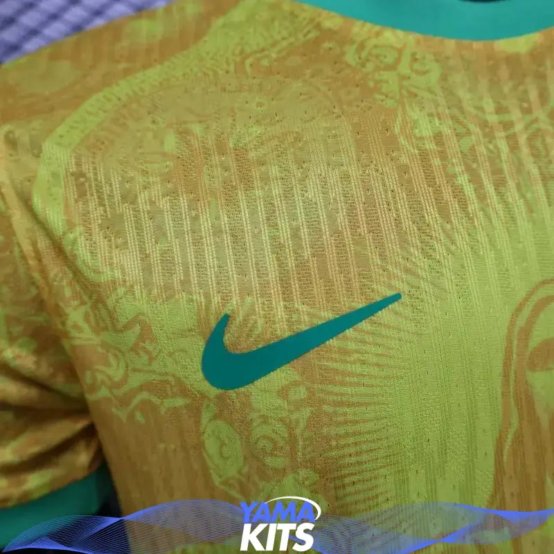 Maillot Brésil Concept jaune "Christ rédempteur" 2025/2025 Version Player YamaKits Foot