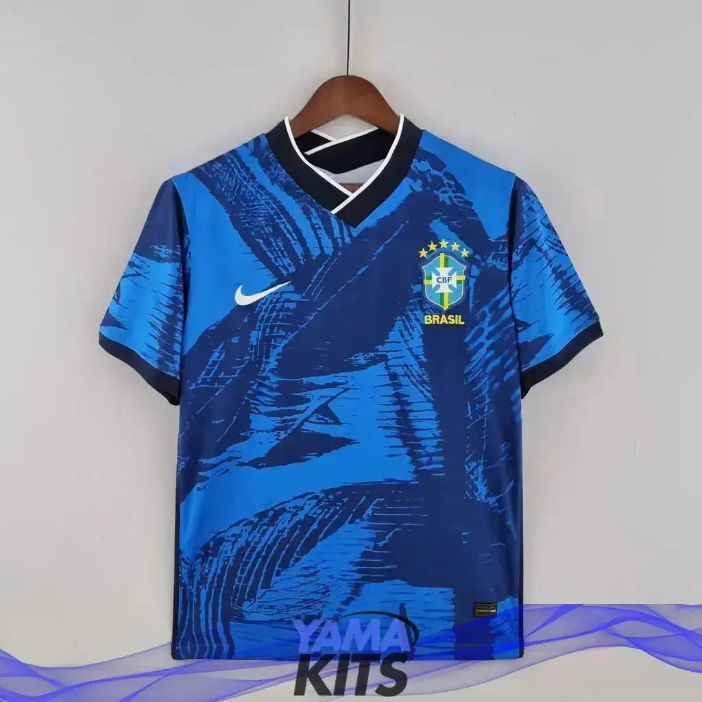 Maillot Brésil concept "bleu" 2024/2025 YamaKits Foot