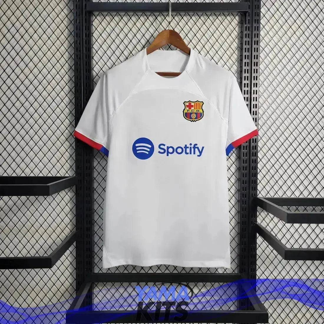 Maillot Extérieur du Barcelone « blanc » 2023-2024 YamaKits Foot