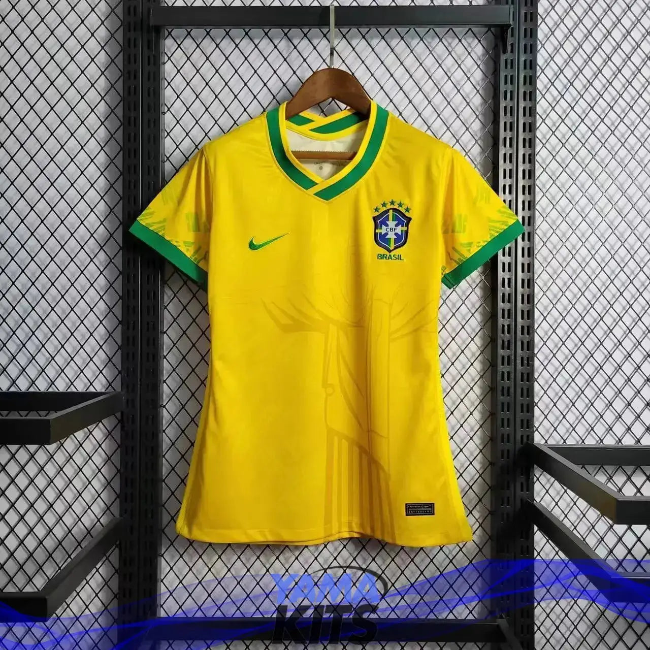 Maillot Femme du Brésil/Brazil Concept Jaune « Christ rédempteur » YamaKits Foot
