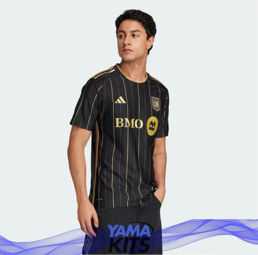 Maillot Los Angeles Domicile "Noir,or" 2024/2025 YamaKits Foot