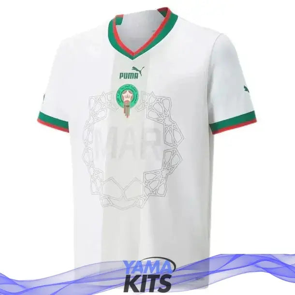Maillot Maroc extérieur "Blanc" 2022/2023 YamaKits Foot