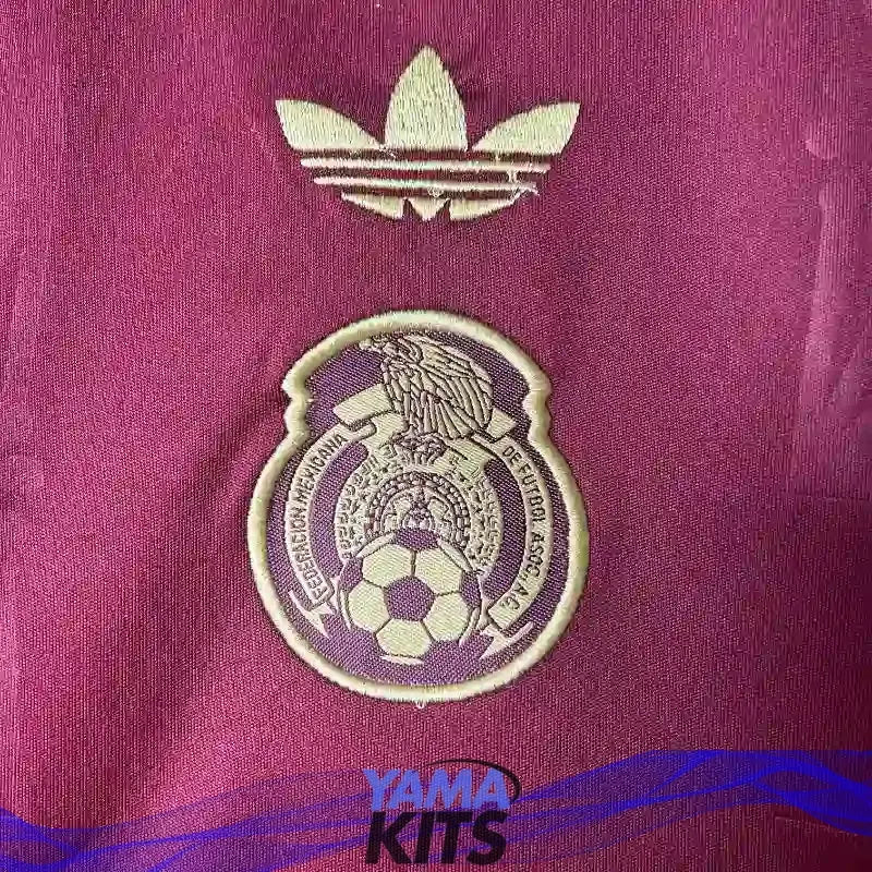 Maillot Mexique enfant "Rouge, Gold" 2025/2026 YamaKits Foot