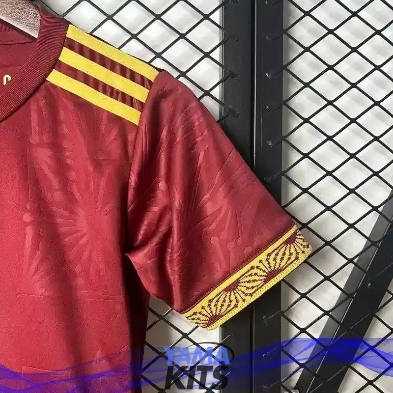Maillot Mexique enfant "Rouge, Gold" 2025/2026 YamaKits Foot