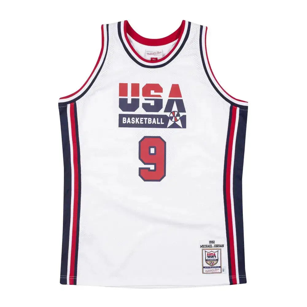 Maillot Michael Jordan 1992 USA Basketball Blanc Mitchell & Ness - Édition Domicile YamaBasketball
