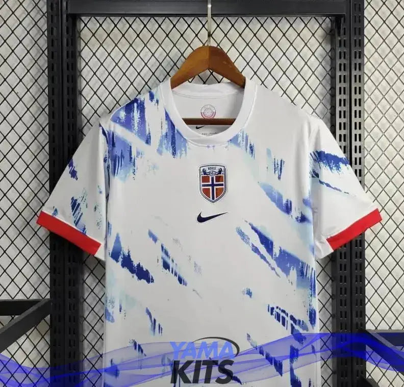 Maillot Norvège Extérieur "Blanc, Bleu" 2024/2025 YamaKits Foot