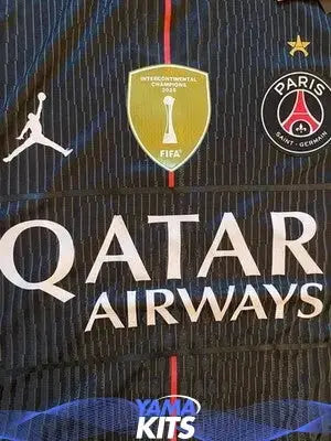 Maillot Paris SG Fourth Jordan noir « avec étoile » 2025/2026 Yamakits