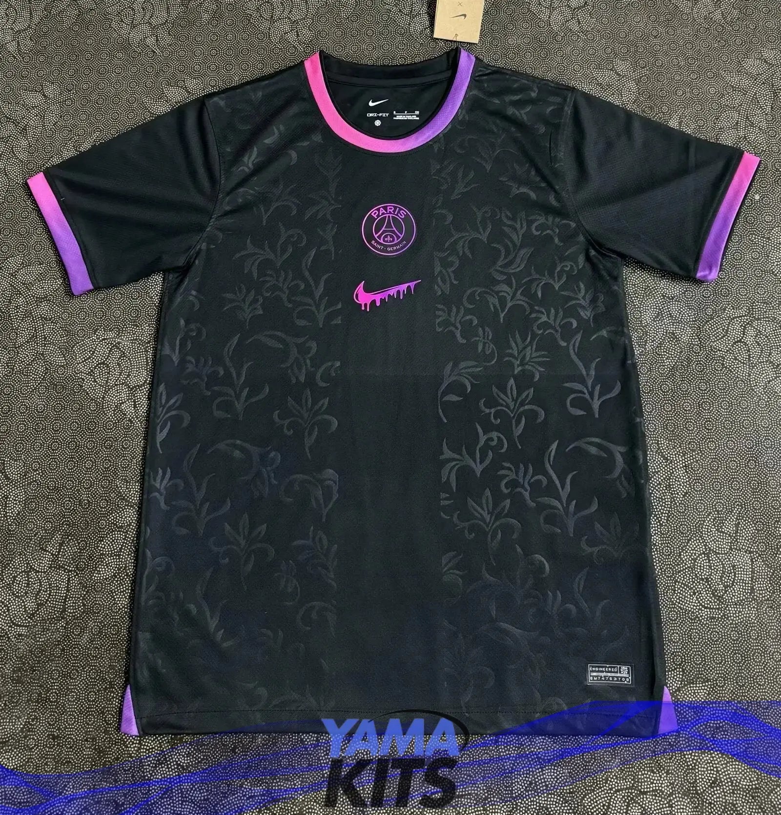 Maillot Paris Saint-Germain entrainement "Noir",Violet" 2024/2025 YamaKits Foot