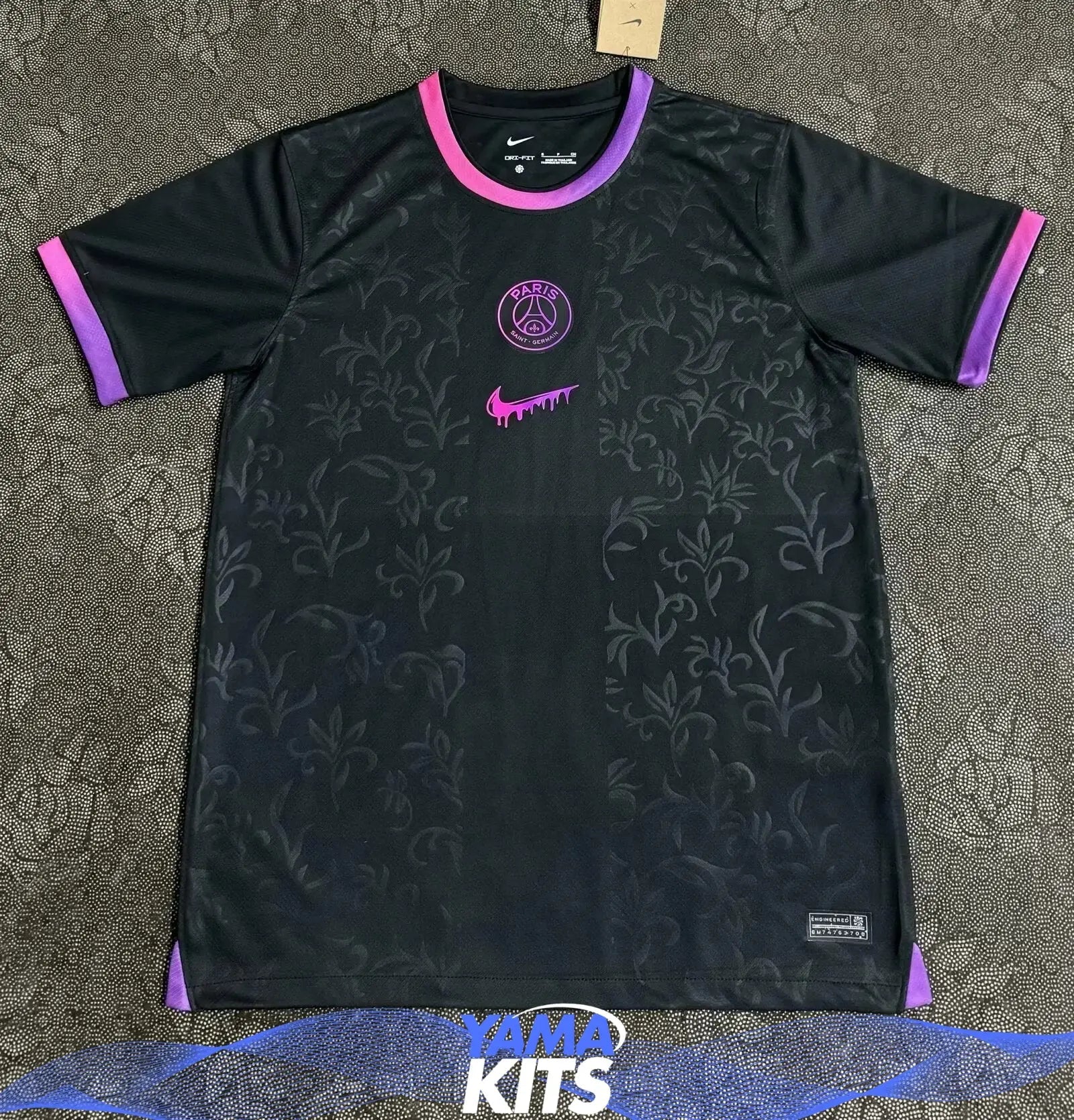 Maillot Paris Saint-Germain entrainement "Noir",Violet" 2024/2025 YamaKits Foot
