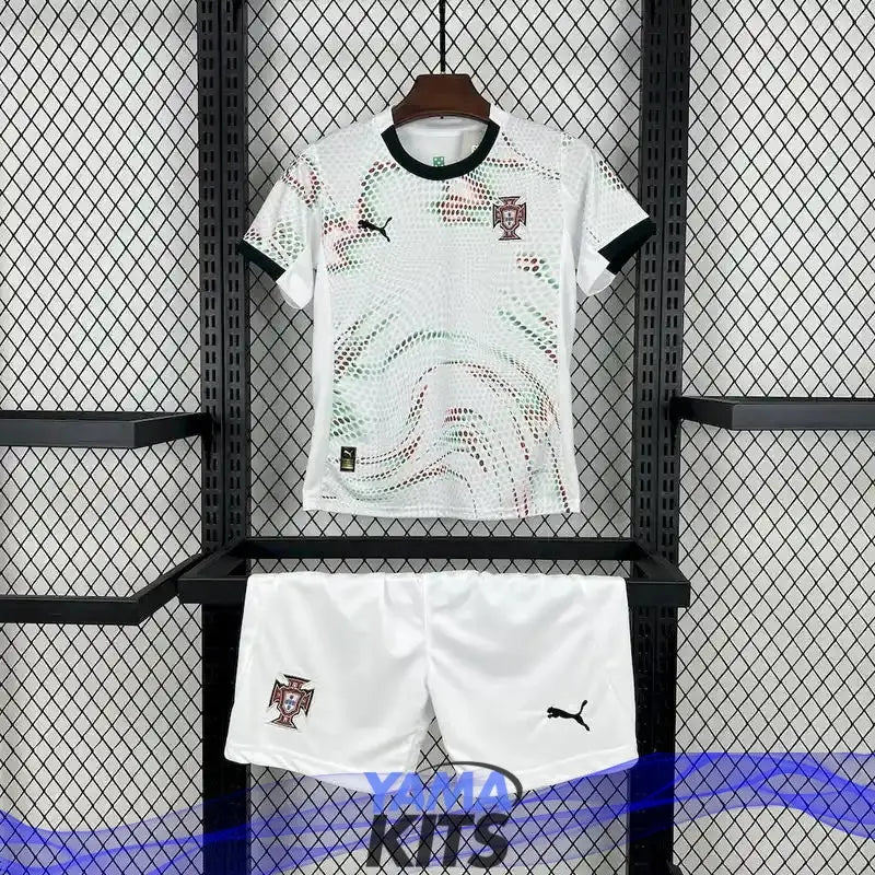 Maillot Portugal ENFANT extérieur "Blanc" 2025/2026 YamaKits Foot