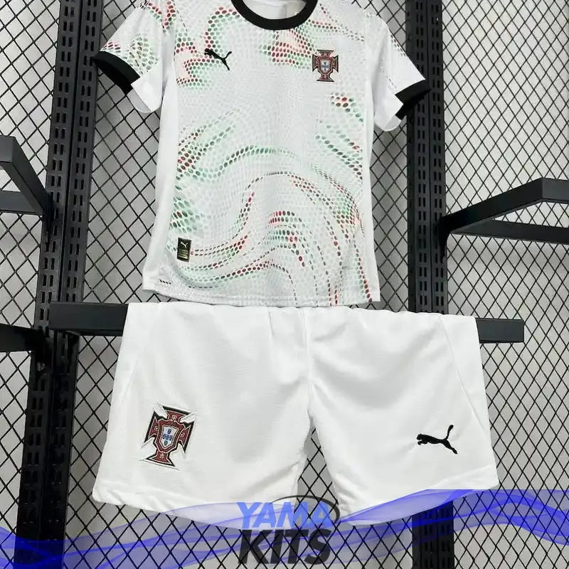 Maillot Portugal ENFANT extérieur "Blanc" 2025/2026 YamaKits Foot