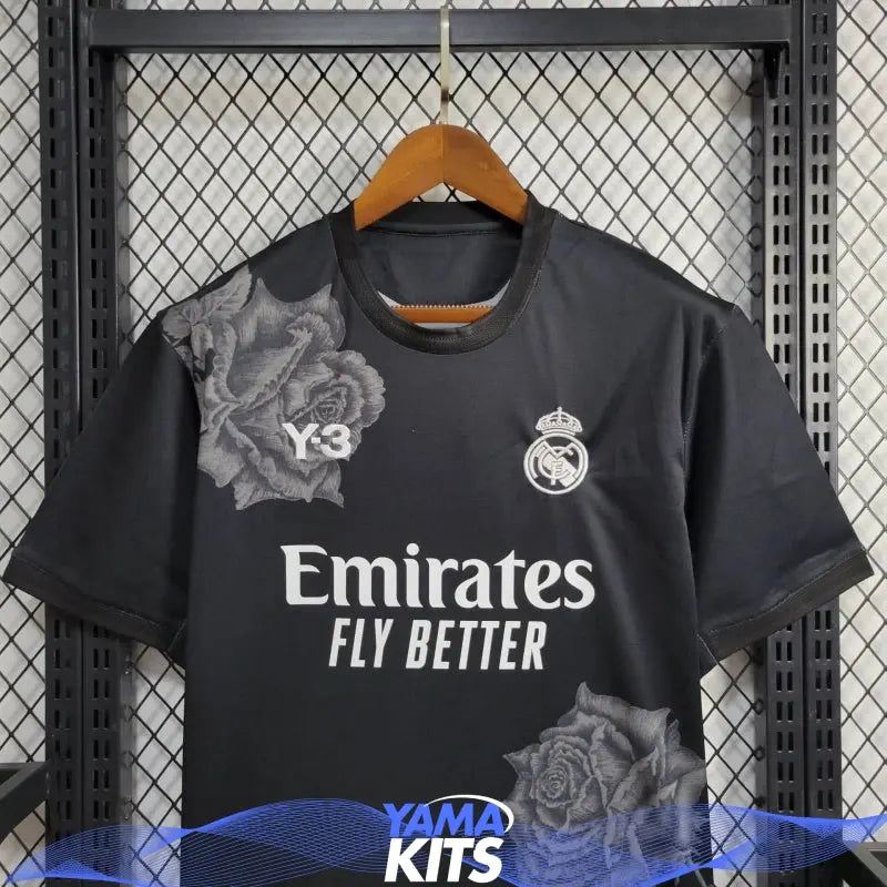 Maillot Real Madrid concept « Fleur » noir 2023/2024 YamaKits Foot