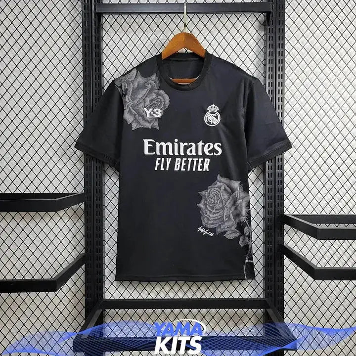 Maillot Real Madrid concept « Fleur » noir 2023/2024 YamaKits Foot