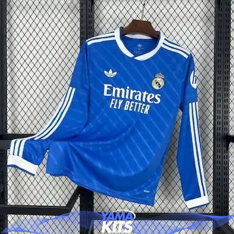 Maillot Real Madrid extérieur "bleu" manches longues 2025/2026 YamaKits Foot