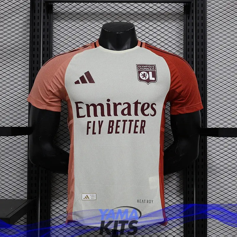 Maillot Olympique Lyonnais Third "beige,blanc" 2024/2025 Version Player YamaKits