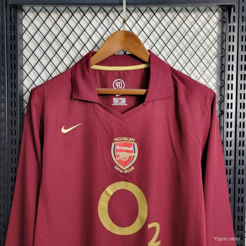 Maillot Arsenal Domicile Manches Longues 2005/2006