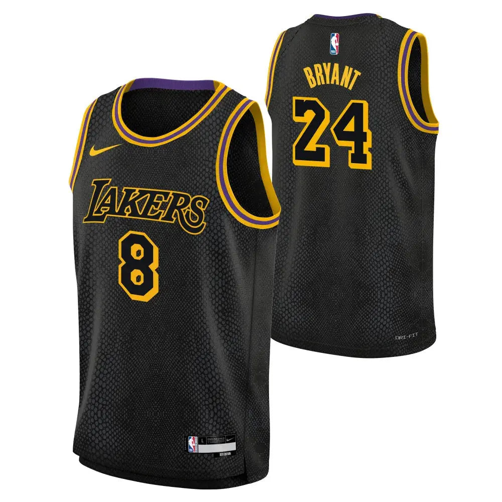 Maillot NBA Enfant Kobe Bryant Los Angeles Lakers Nike City Edition black/amarillo - YamaKits