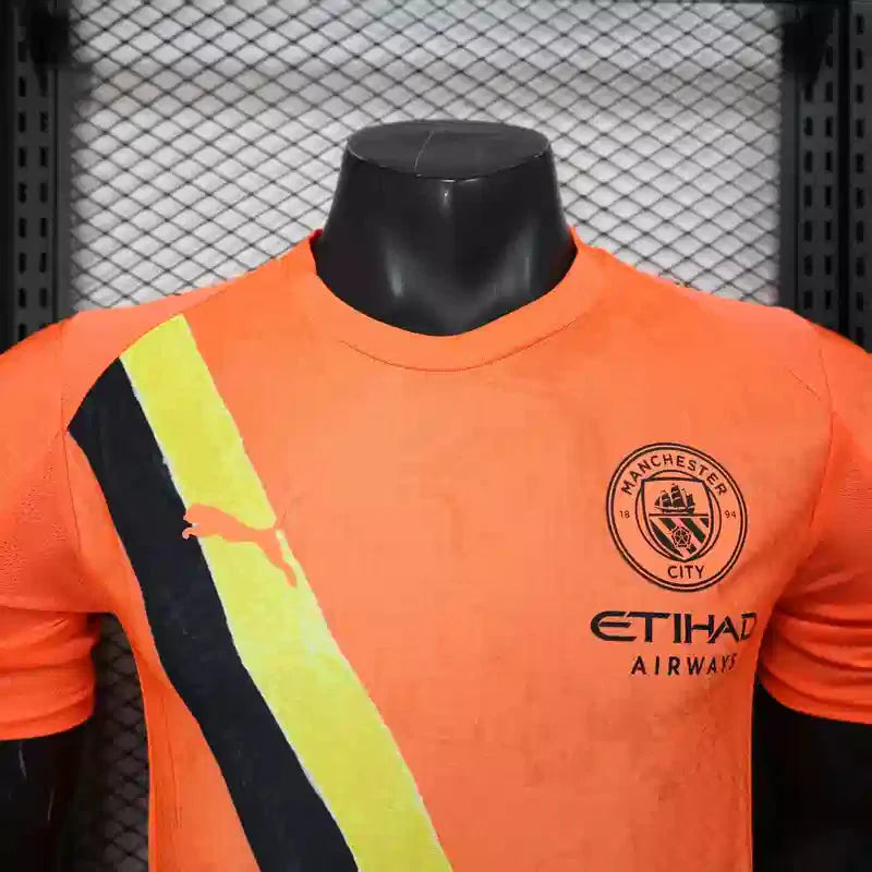 MAILLOT MANCHESTER CITY EXTERIEUR "Orange" 2025/2026 Version Player YamaKits Foot