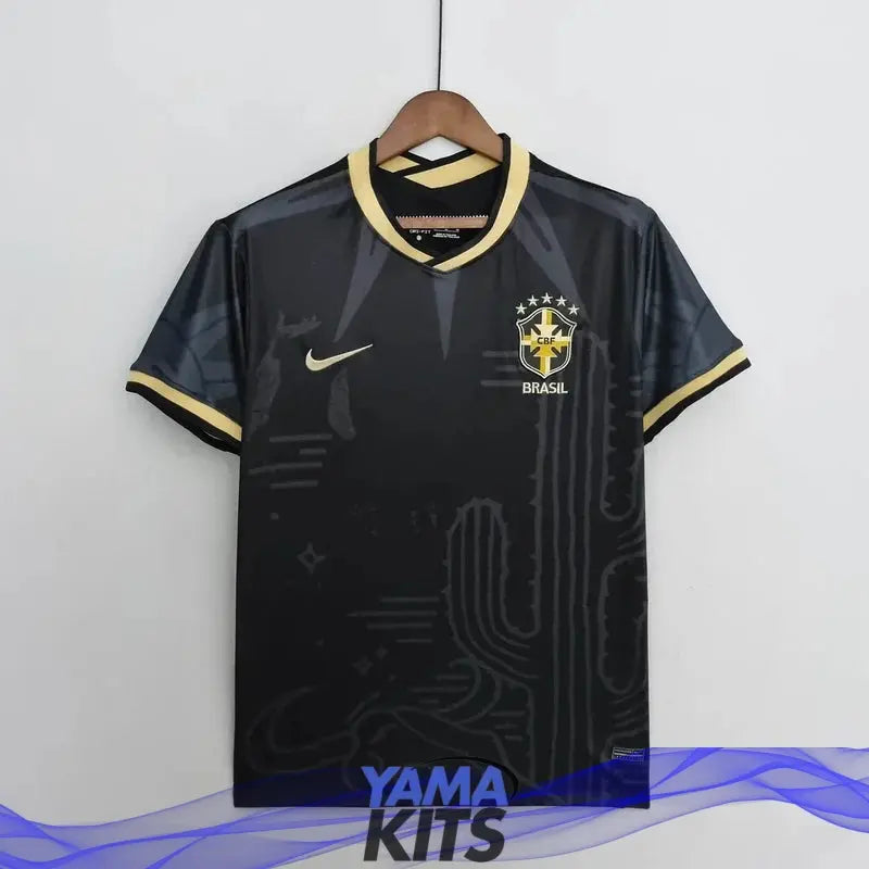 Maillot du Brésil concept « CAPTUS Noir » YamaKits Foot