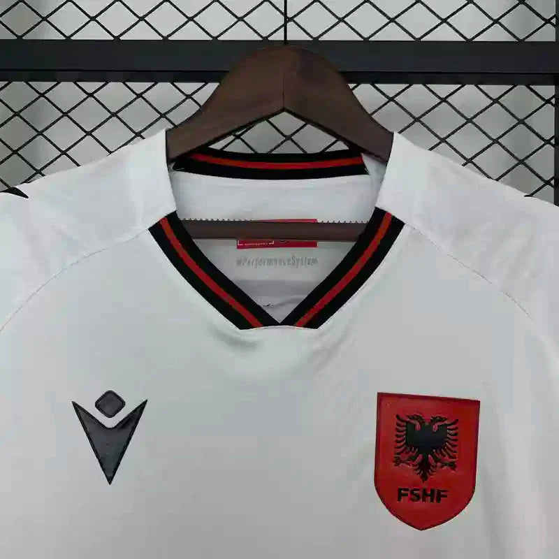 Maillot Albanie extérieur "Blanc" 2025/2026 YamaKits Foot