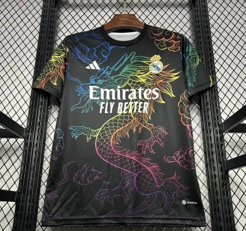 Real Madrid Black Multi-Color “Dragon” Concept Jersey 2024/2025