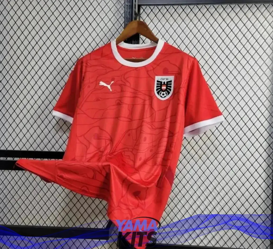 Maillot de l’Autriche Domicile « Rouge » Version Fan 2024/2025