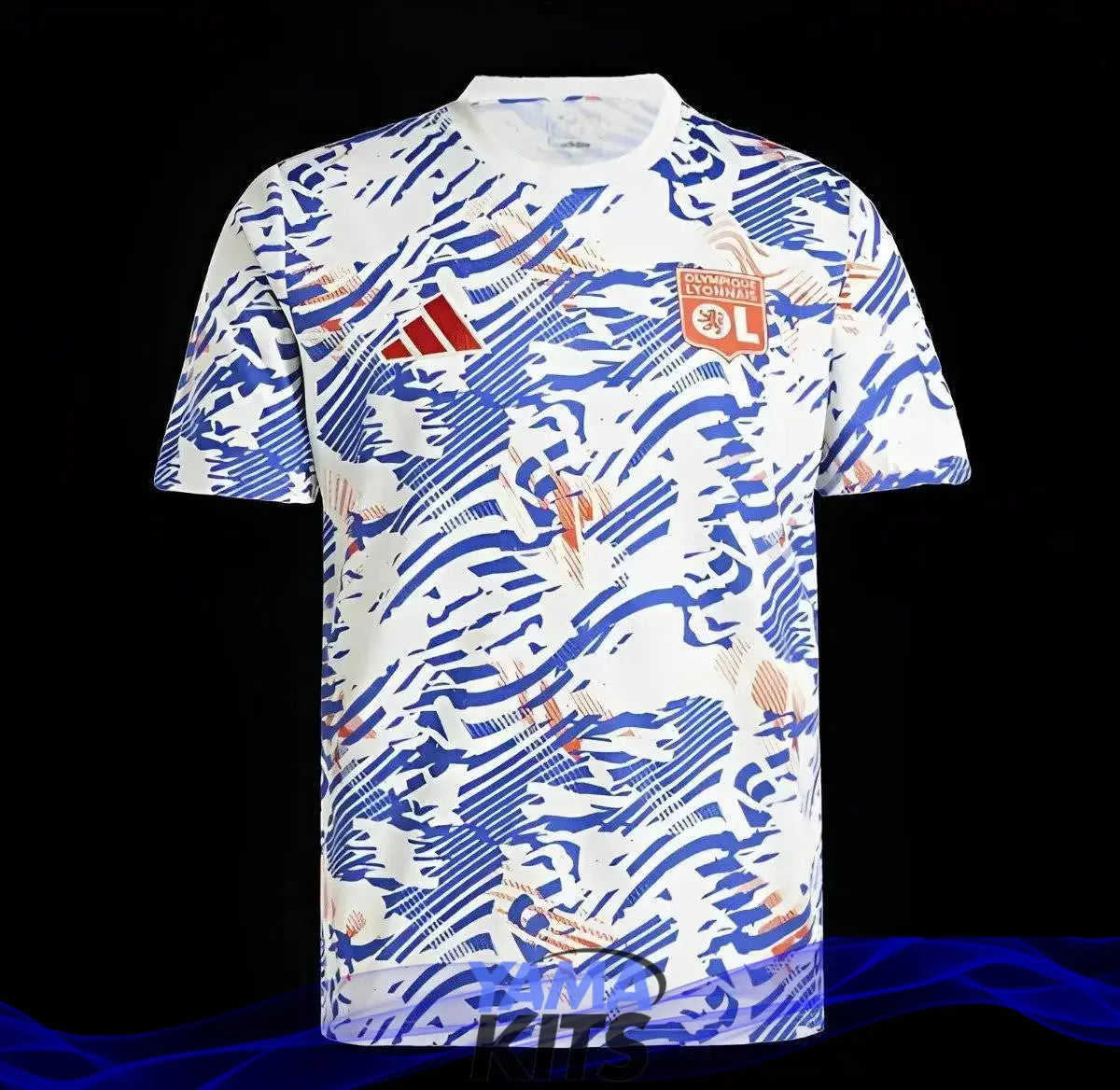 Olympique Lyonnais "Abstract Blue-White" Pre-Match Jersey 2024/2025