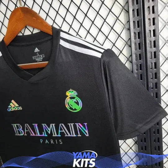 Maillot Real Madrid foot Balmain Noir 2023 2024 Maison To Sport