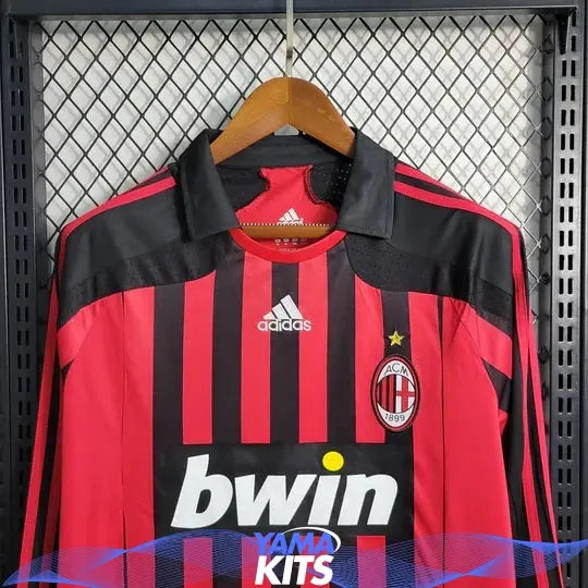 Maillot AC Milan Retro 2007 2008 Manche Longue Maison To Sport