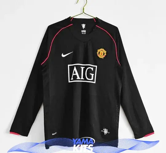 Maillot 07-08 Manchester United Exterieur Manches Longues Maison To Sport